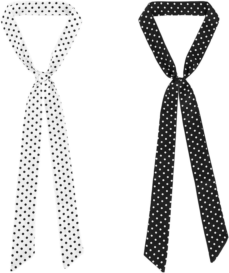 DOCILA Skinny Scarf For Women Fashion Print Silk Feeling Hair Head Scarf Thin Purse Bag Scarves Headband Handbag Accessories - Image 1
